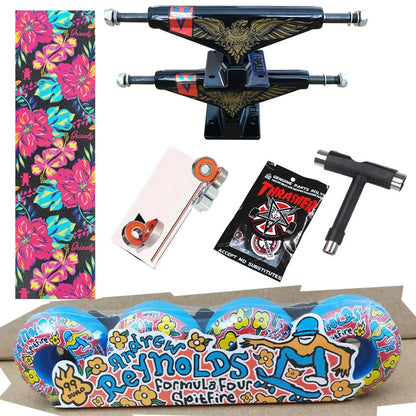 Kit Truck Venture + Lixa Gringa + Rolamentos + Roda SpitFire + Parafusos & Chave T