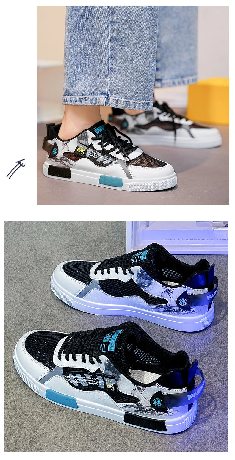 Tênis Masculino Casual Confortável Skate/Running