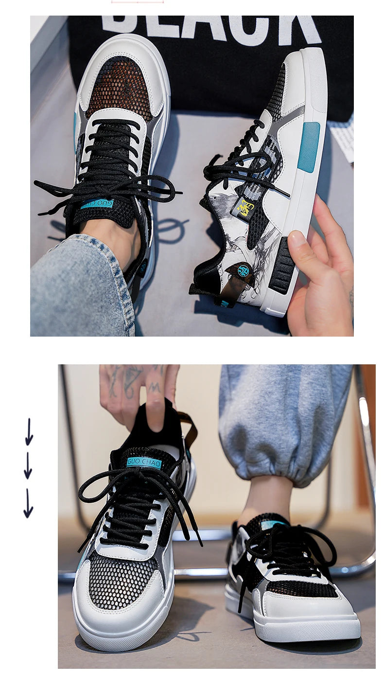 Tênis Masculino Casual Confortável Skate/Running